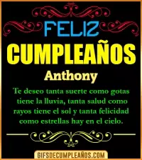 Frases de Cumpleaños Anthony